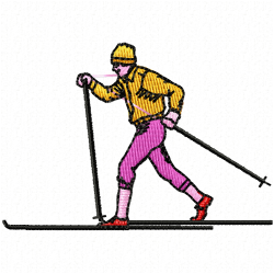 Ski Embroidery Design 12 Ski Embroidery Design 12